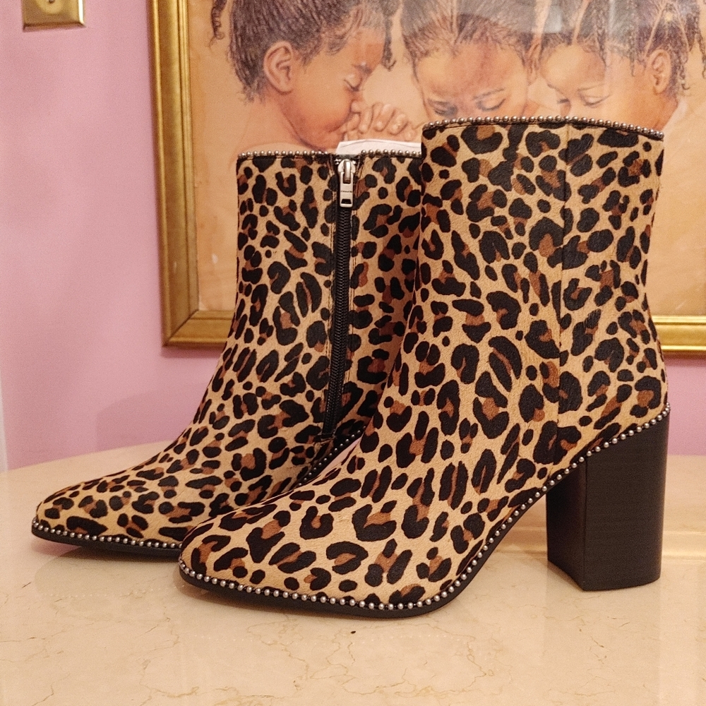 Coach calf hair booties